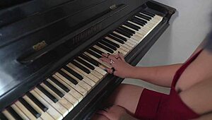 Submissive Girl Got A Free Piano Lesson