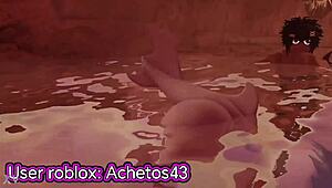 A Pair Of Sharks Swimming Together In The Ocean