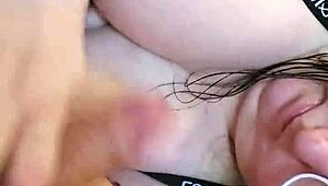 Wow, tug life sandra jerks cock all over her big natural tits!