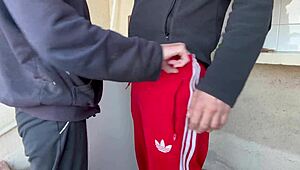 Accidental homemade sex with the neighbour - cum in my mouth - blowjob in the laundry room