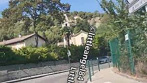 littleangel84 performs solo masturbation outdoors in the french countryside