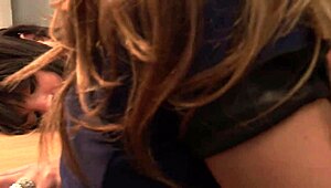 Kat Lee gets taken from behind after foreplay with Officer Jan