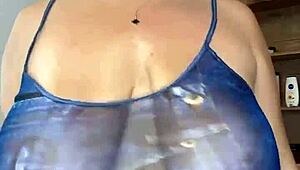 elastic saggy heavy tits want to jump out with hard nipples!!