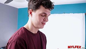 blonde step mom tricked into fucking