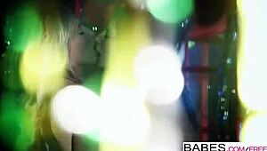 Babes Share Kisses at Midnight Starring Ashlyn Malloy and Lilly Banks.