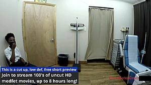 Rina Arem Receives Yearly Gyno Exam From Doctor And Nurse