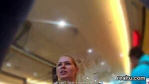 She said, Let's do it right here in the mall. He ripped her clothes off for hardcore POV fucking.