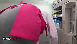 asian office lady chihiro akino delivers hardcore blowjob for creampie satisfaction