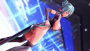 Hatsune Miku Continues Her Dance Routine in an Animated Performance