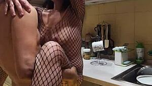 the best sex in the kitchen with milf wife and anal assfucking