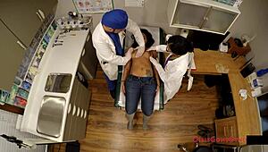 sheila daniels gets anal fingered in tampa university physical exam.