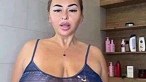 elastic saggy heavy tits want to jump out with hard nipples!!