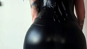 Worship The Dominatrix's Tight Leggings Ass