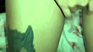 Lesbians masturbate wet juicy pussies together.