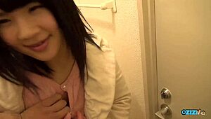 sneaking into bathroom with asian ends in cock sucking and cum tasting 😏