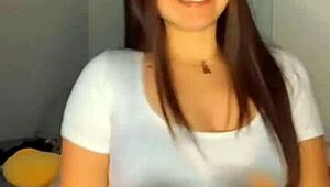 crossdresser teaches banana in see-through panties