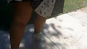 Phat Black Asses Shake and Bounce Out and About in the Ghetto.