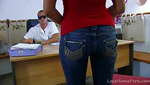 Arab Babe Blows Doctor's Cock