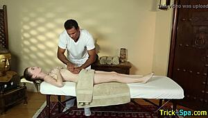 Amateur Babe Back Rubbed