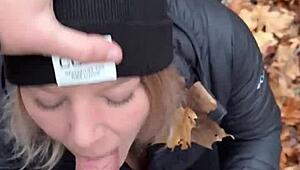 Caught Licking Her Ass in the Snow, Leading to Multiple Cumshots