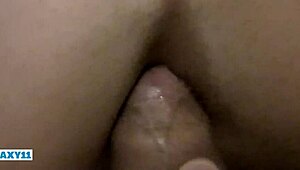 Public street anal sex ends with creampie!