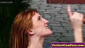 Seductive british babe in close-up with european charm, british accent, and stockings