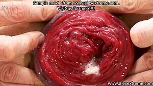 Irina Faust fucks Hotkinkyjo's balls with dildo from Mrhankey and anal prolapse