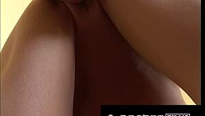 Smokin hot brunette loves getting dicked hard!