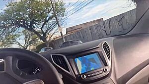 The Redhead Performed Risky Masturbation at the Crowded Bus Stop