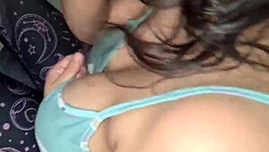 Ok stepbro, suck your cock and cum on tits but don't tell I'm pregnant