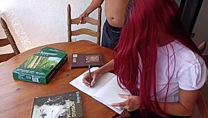 Stepmother and stepsister fucked at university