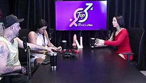 monica lima loses game, strips to show her huge tits