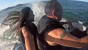 Adventures on jet ski in the sea of Guarujá, São Paulo