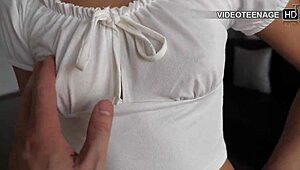 Cute 18-year-old girl in her first interview!