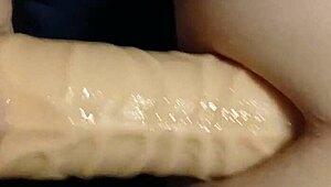 girl pleasures guy's ass with strapon