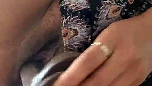 Latina with curly hair intriguingly handles black cock in homemade scene