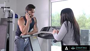 nuru massage - sexy angela white gives perfect nuru massage to a client she has a crush on