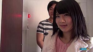 sneaking into bathroom with asian ends in cock sucking and cum tasting 😏