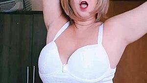 hey, check out this mature milf in lingerie, amateurs showing off big tits and ass, feeling so sexy and natural