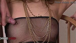 Two guys, enjoy this sultry Japanese blowjob from passionate MILF Rika Aiba