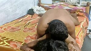 passionate indian couple shares intimate homemade moments