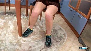 European Babe Takes Big Vibrator Anal