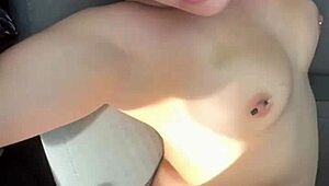 Busty petite hooker sucks and fucks guy bareback for stomach cum 😏