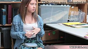 Petite brooke gets roughly punished fucked by cop after caught shoplifting in california!