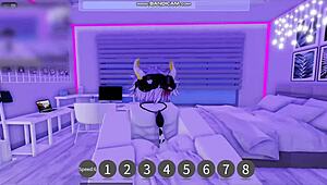 She asked to fill her with cum in Roblox!