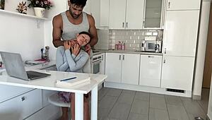 sensual hardcore with straight addict moaning passionately