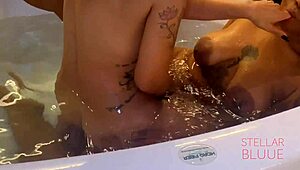 I invited my Brazilian big-ass friend for a bathtub bath - teaser collab with Sara Ventura.