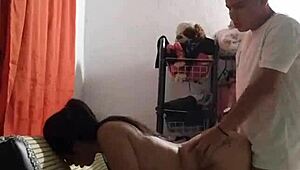 is she watching us fuck doggy style?