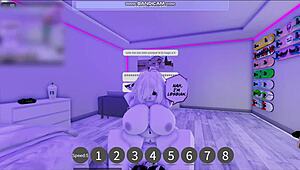 She asked to fill her with cum in Roblox!