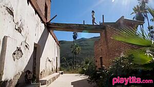 Petite MILF strips 😏